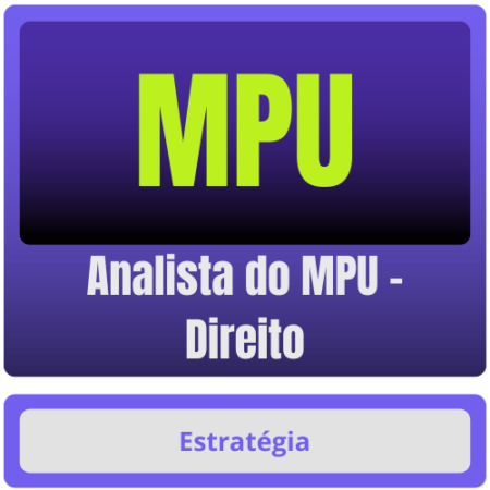 MPU (Analista do MPU – Direito) – Pós-Edital – 2025 – Rateio Estrategia Pos Edital Posedital